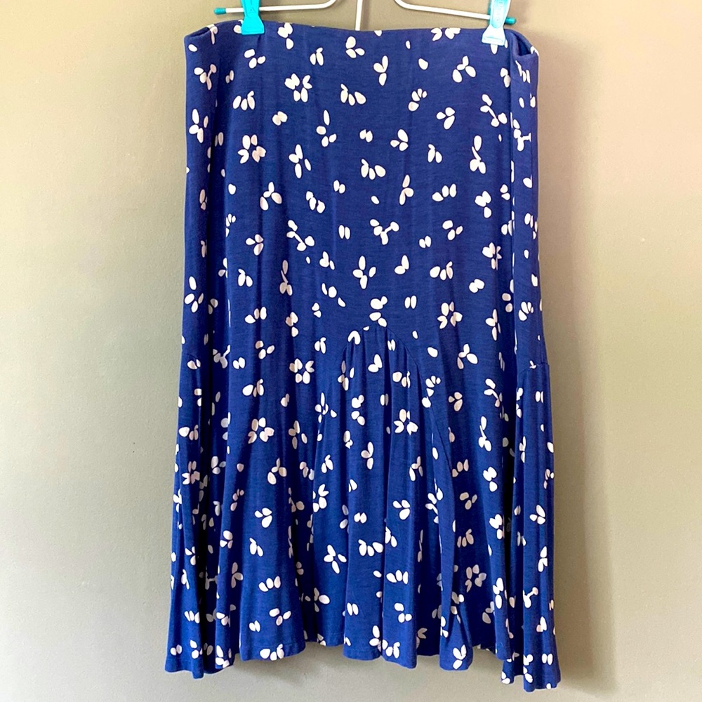 Boden blue and white skirt size 12